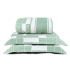 Kit Colcha Cobre Leito Queen 3 Peças 400 Fios Percal Matelassê Dupla Face Premier Estampado Geometric Verde