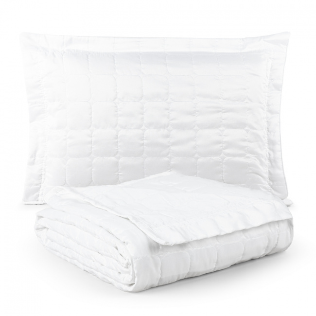 Kit Colcha Cobre Leito Solteiro 2 Peças Berlim Matelassê Dupla Face Branco