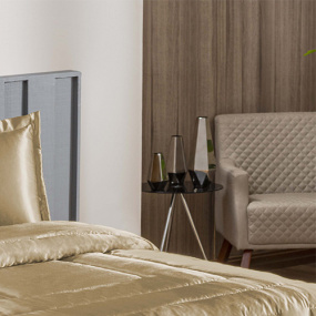 Kit Edredom Sevilha Queen 3 Peças Cetim Charmousse Dourado