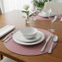 Kit Jogo Americano 6 Peças Redondo Sousplat Mesa Posta Rose