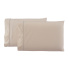 Par de Fronhas Percal Premium 230 Fios 100% Algodão 50x70cm Ponto Palito Cáqui