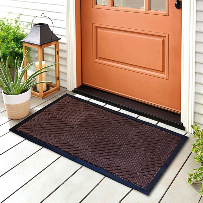 Tapete Capacho de Porta Antiderrapante Velaris 40x60cm Marrom