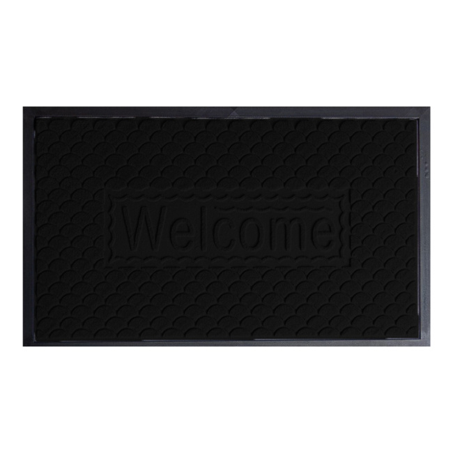 Tapete Capacho de Porta Antiderrapante Velaris 40x60cm Preto