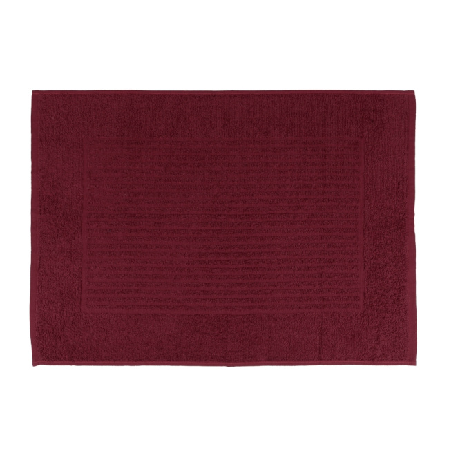 Tapete De Banheiro 50x70cm Algodão 400g/m² Piso Antiderrapante Basic Burgundy