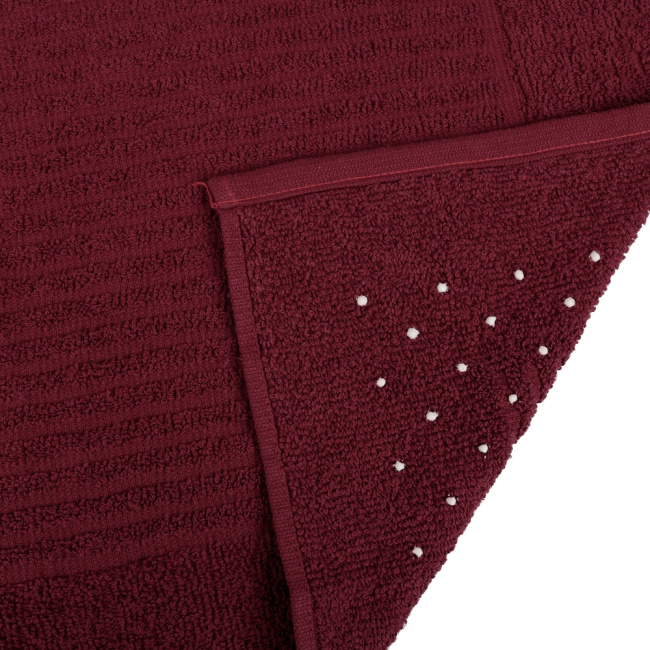 Tapete De Banheiro 50x70cm Algodão 400g/m² Piso Antiderrapante Basic Burgundy