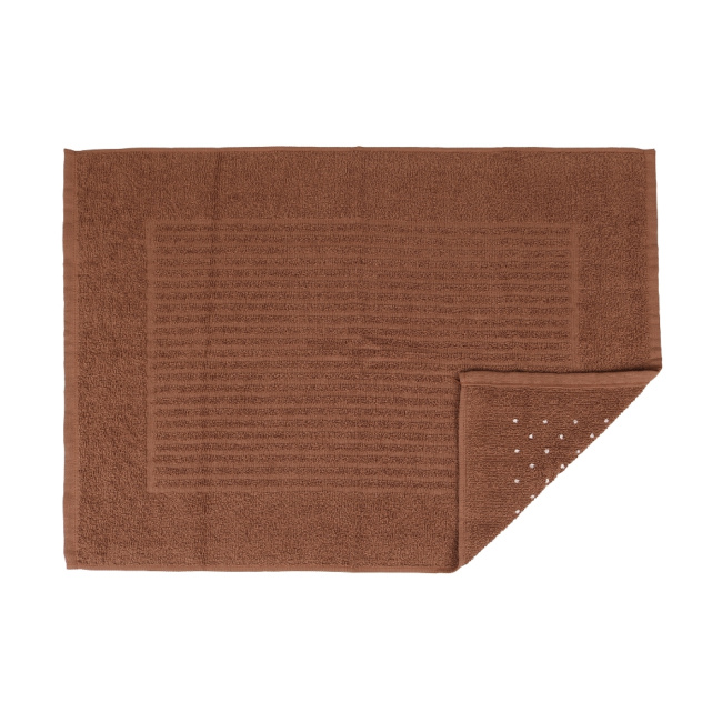 Tapete De Banheiro 50x70cm Algodão 400g/m² Piso Antiderrapante Basic Chocolate