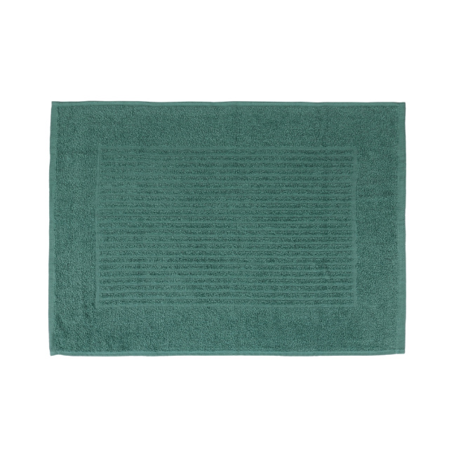 Tapete De Banheiro 50x70cm Algodão 400g/m² Piso Antiderrapante Basic Verde Pinho