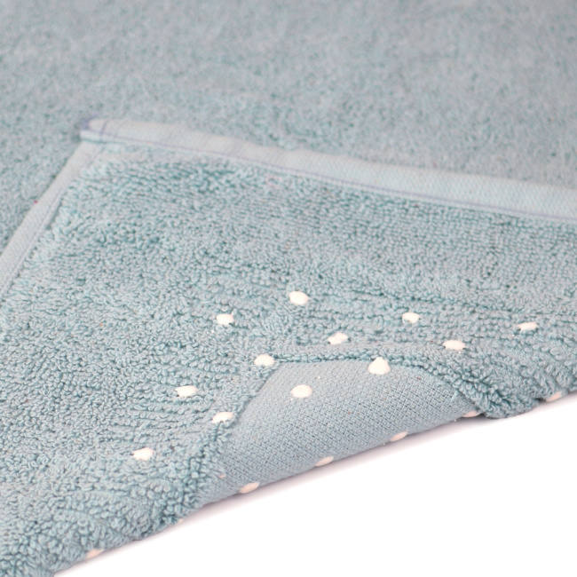 Tapete De Banheiro 50x75cm Algodão 580g/m² Piso Antiderrapante Sofisticata Azul Encantado