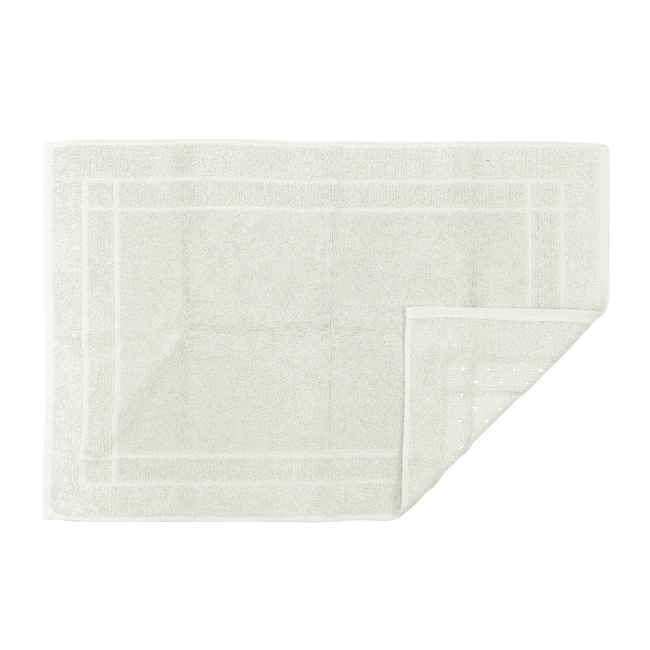 Tapete De Banheiro 50x75cm Algodão 580g/m² Piso Antiderrapante Sofisticata Branco