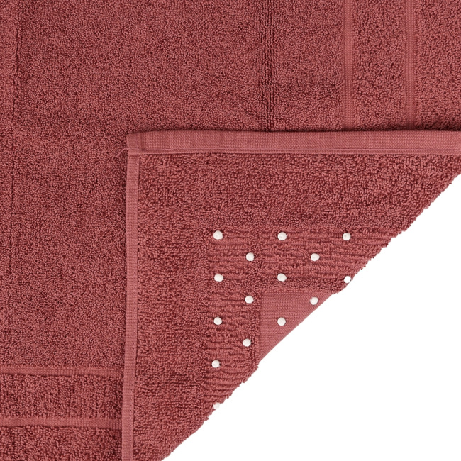 Tapete De Banheiro 50x75cm Algodão 580g/m² Piso Antiderrapante Sofisticata Carmim