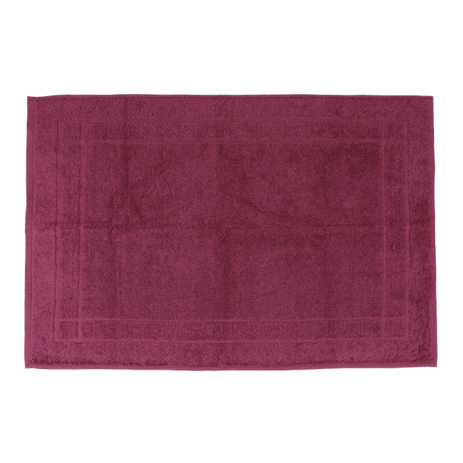 Tapete De Banheiro 50x75cm Algodão 580g/m² Piso Antiderrapante Sofisticata Framboesa