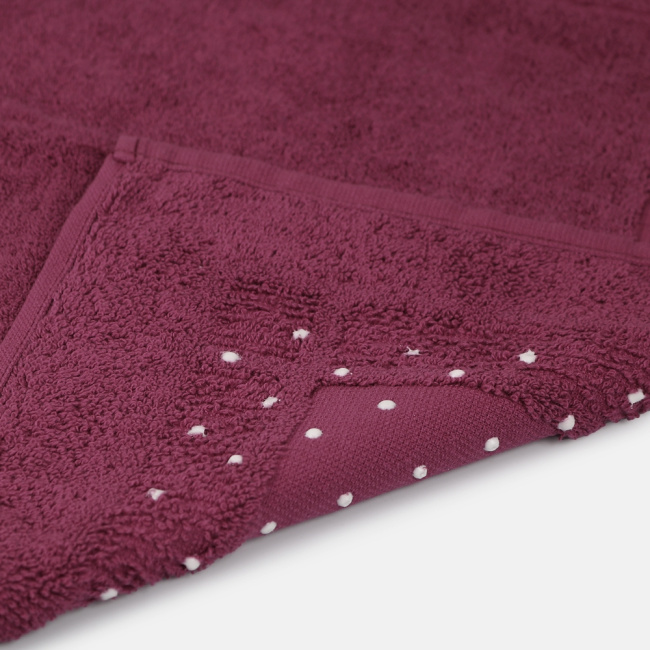 Tapete De Banheiro 50x75cm Algodão 580g/m² Piso Antiderrapante Sofisticata Framboesa