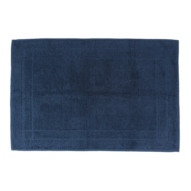Tapete De Banheiro 50x75cm Algodão 580g/m² Piso Antiderrapante Sofisticata Marinho