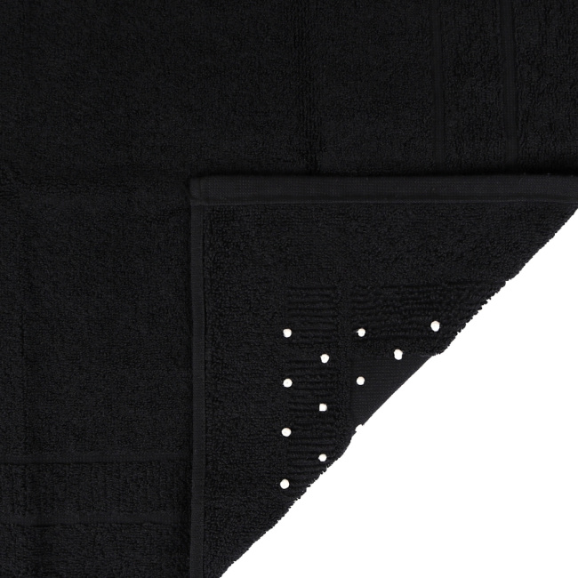 Tapete De Banheiro 50x75cm Algodão 580g/m² Piso Antiderrapante Sofisticata Preto