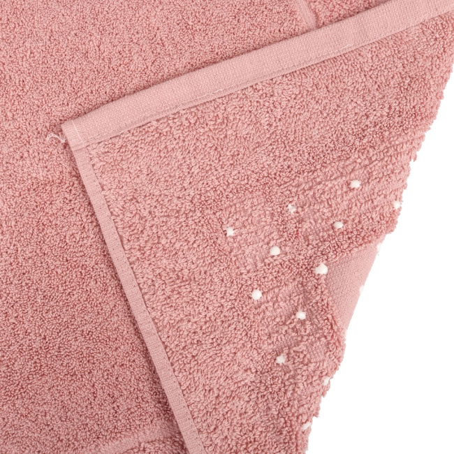 Tapete De Banheiro 50x75cm Algodão 580g/m² Piso Antiderrapante Sofisticata Rosa Romã
