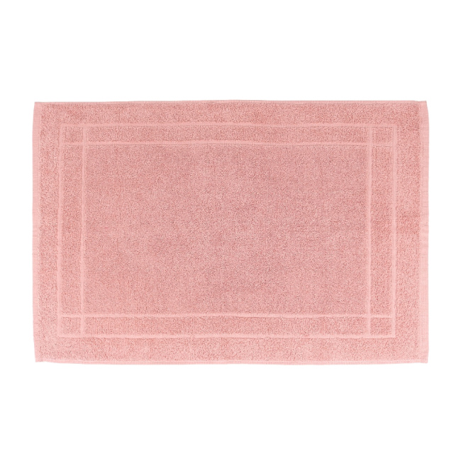 Tapete De Banheiro 50x75cm Algodão 580g/m² Piso Antiderrapante Sofisticata Rosa Romã
