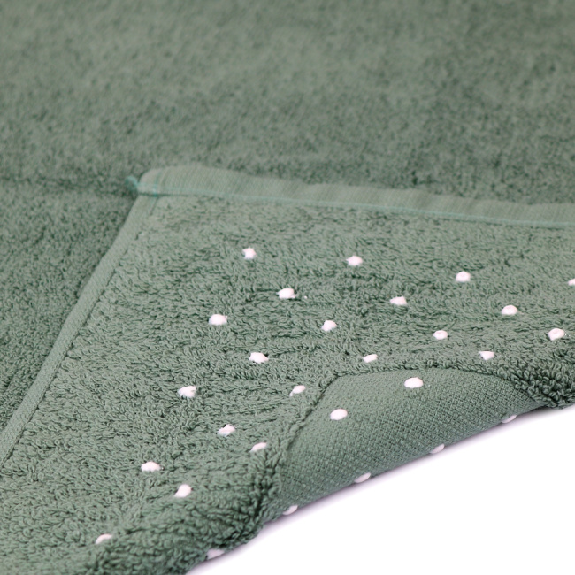 Tapete De Banheiro 50x75cm Algodão 580g/m² Piso Antiderrapante Sofisticata Verde Amazônia