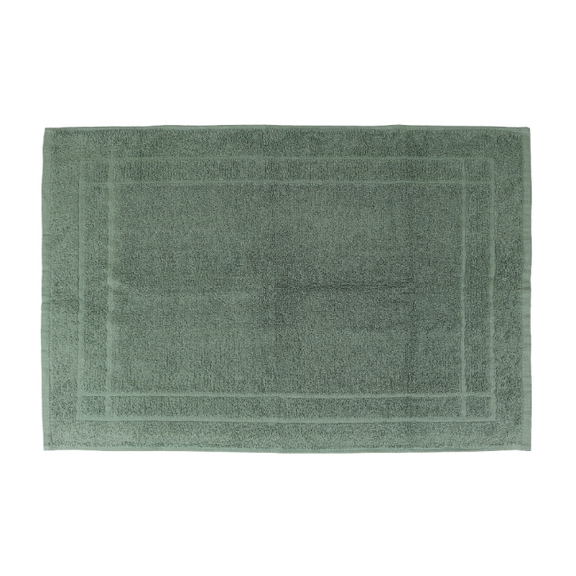 Tapete De Banheiro 50x75cm Algodão 580g/m² Piso Antiderrapante Sofisticata Verde Amazônia