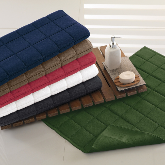 Tapete de Banheiro Piso Atoalhado Prime Delicatta 100% Algodão 75x50cm Preto
