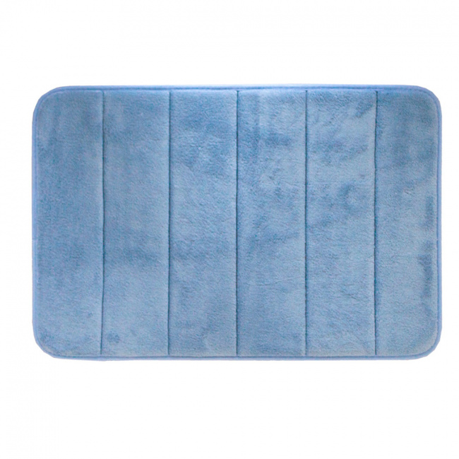 Tapete Ultra Absorvente 60x40cm Soft Antiderrapante 100% Poliéster Azul
