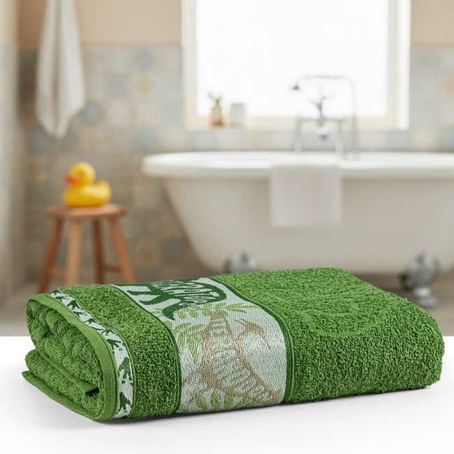 Toalha De Banho Infantil 100% Algodão 115x75cm Avulsa 315g/M² Minimi Jurássico