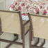 Toalha de Mesa 06 Cadeiras Floral Impermeável 1,40x2,00M Vinho