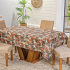 Toalha de Mesa 10 Lugares Bela 3,00m x 1,35m Estampada Artsy Cobre