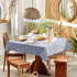 Toalha de Mesa 4 Lugares Basic 1,40x1,40m Estampada Blue Flowers