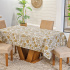 Toalha de Mesa 4 Lugares Bela 1,35m x 1,45m Estampada Floral Âmbar