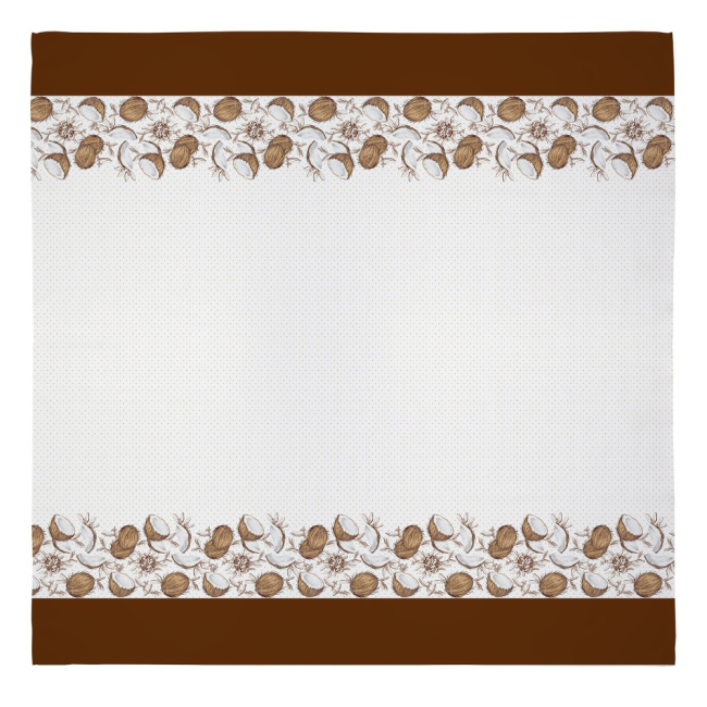 Toalha de Mesa 4 Lugares Elegance 1,40x1,40m Estampada Cocos