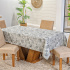 Toalha de Mesa 6 Lugares Bela 2,00m x 1,35m Estampada Floral Grafite