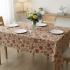 Toalha de Mesa Impermeável 6 Lugares 2,00m x 1,35m Bela Estampada Floral Rubi