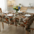 Toalha de Mesa Impermeável 8 Lugares 2,50m x 1,35m Bela Estampada Artsy Cobre