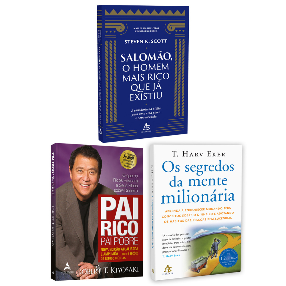 Kit 3 Livros de Riqueza e Mentalidade - Livraria Credencial Shop ...