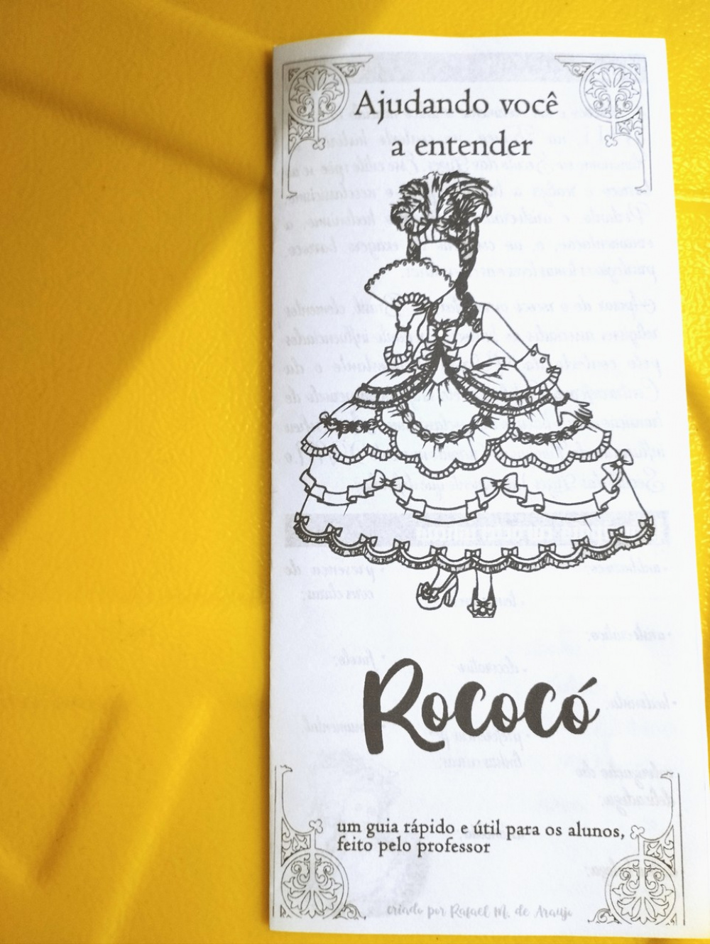 Folder - Rococó - Loja do Professor Rafael Mathias