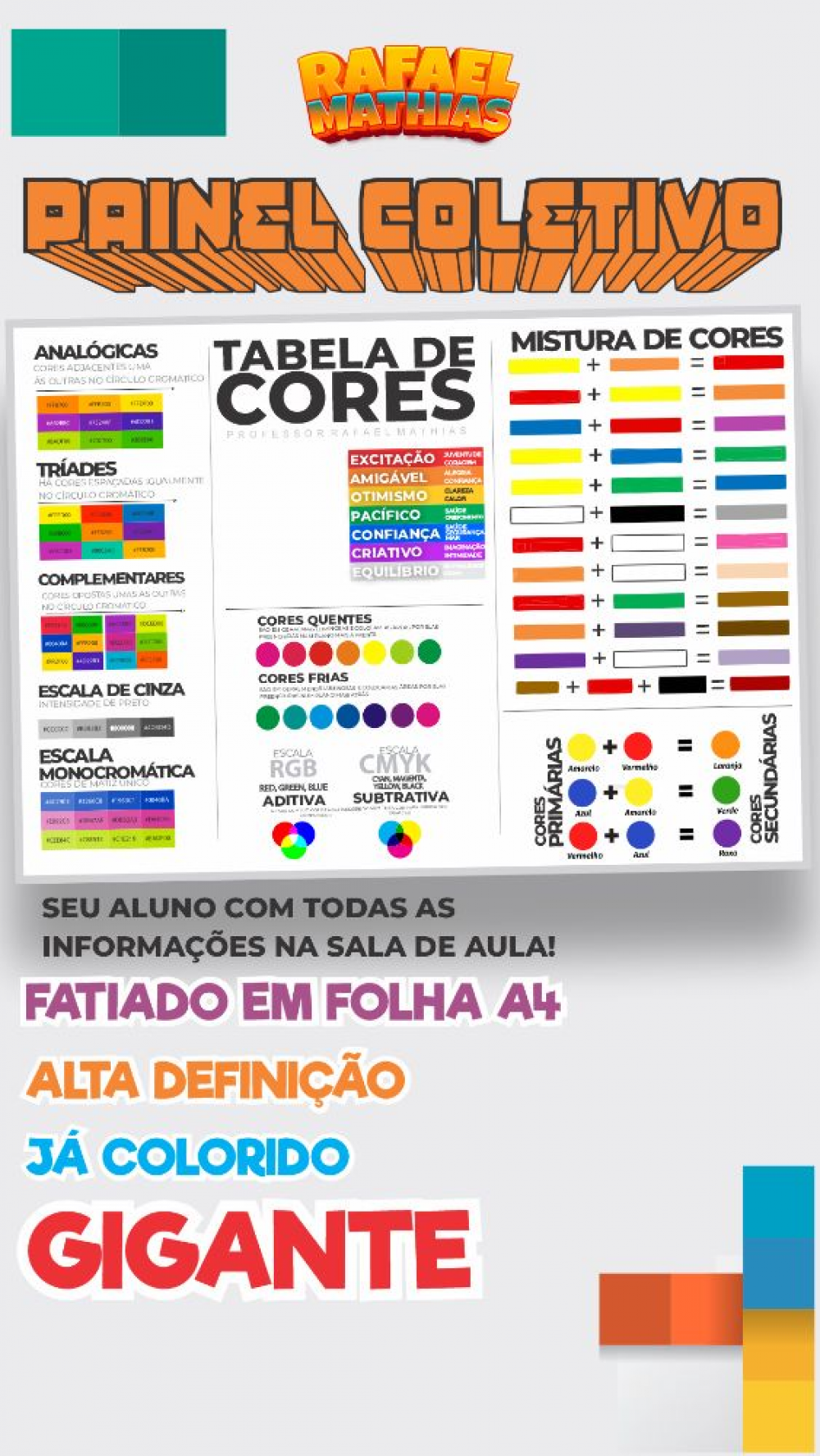 Tabela Das Cores Primarias - HerbsEdu