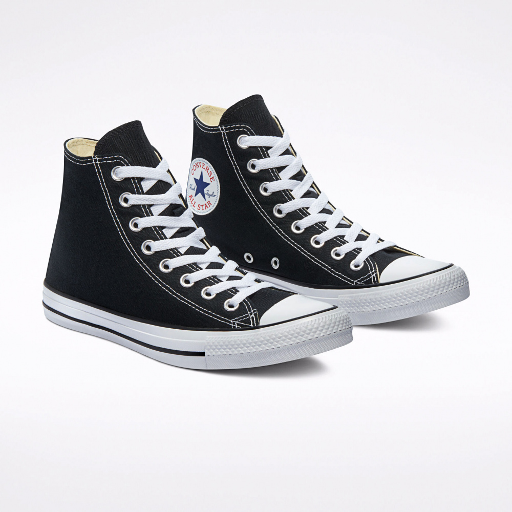 TÊNIS ALL STAR CONVERSE - CANO ALTO - PRETO COM LISTRA PRETA