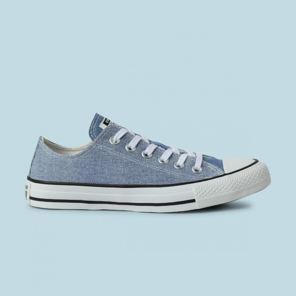 All star discount cano baixo azul