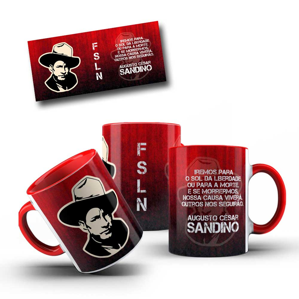 Caneca Sandino Fsln Loja Vermelha