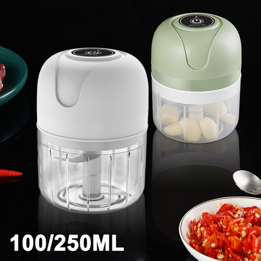 Mini Processador Elétrico de Alimentos Portátil com lâminas de aço inox USB ml Bivolt