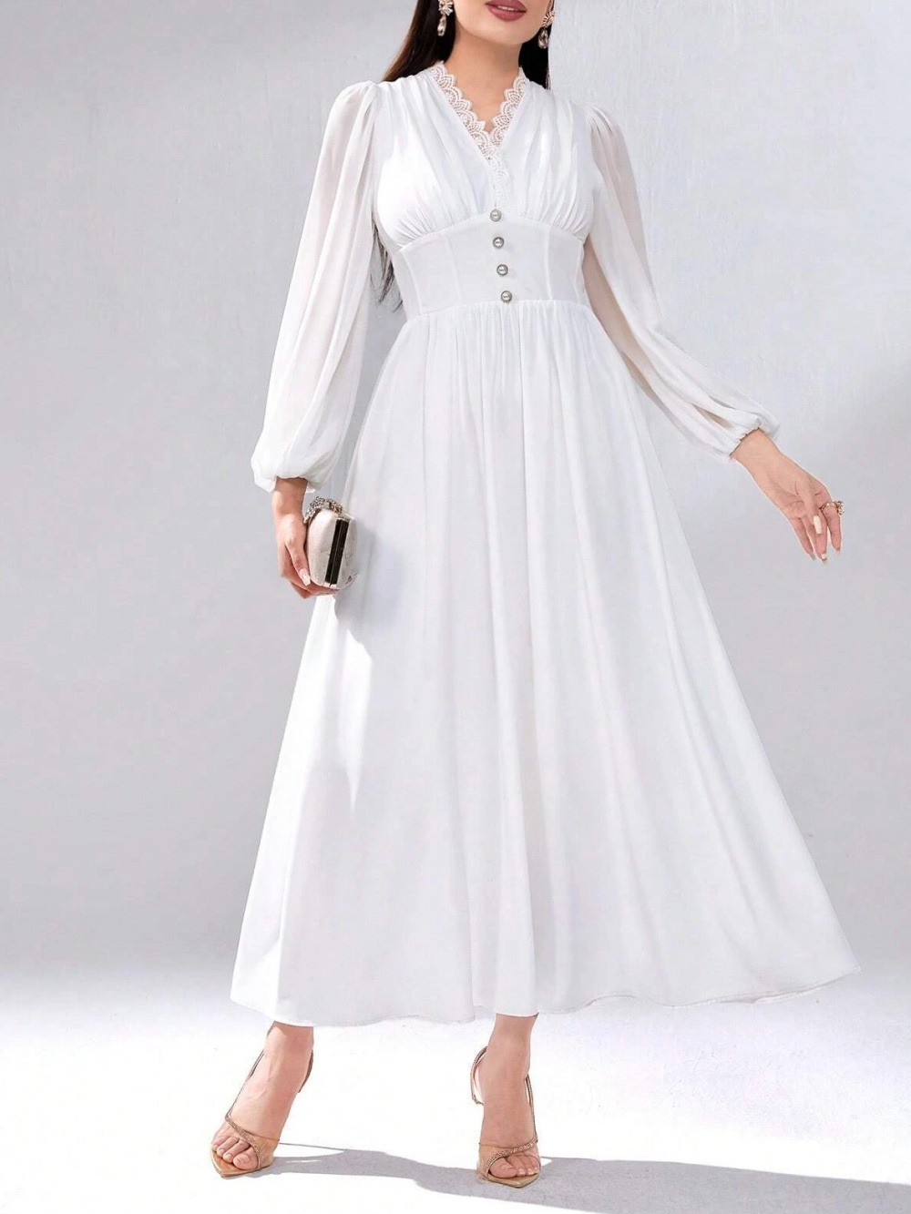 Vestido Modesto Loja Declô Seja elegante, se torne linda!