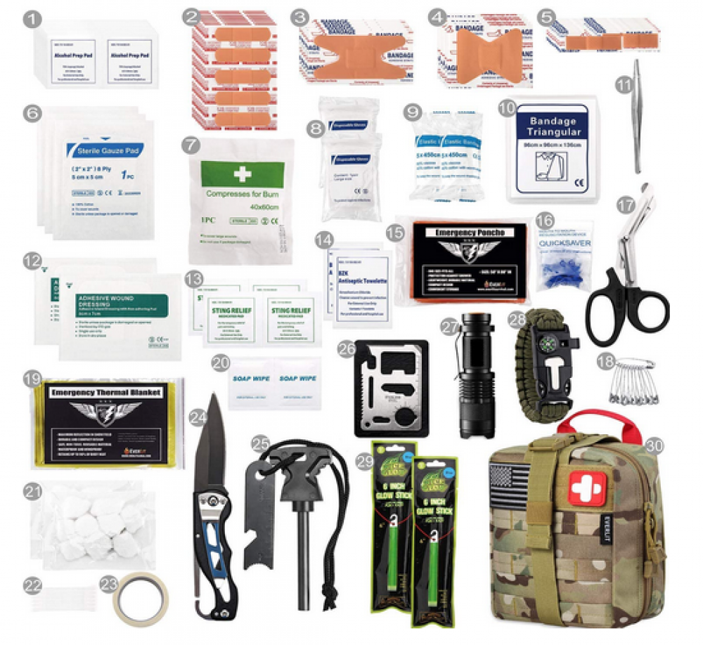 Kit Primeiros Socorros Completo Usa Loja Do Militar