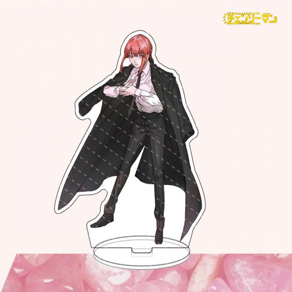 Anime Chainsaw Man Figuras, Suportes Acrílicos Makima, Placa Modelo de  Personagem, Decoração de Mesa, Sinal em Pé, Presentes de Brinquedo, 15cm