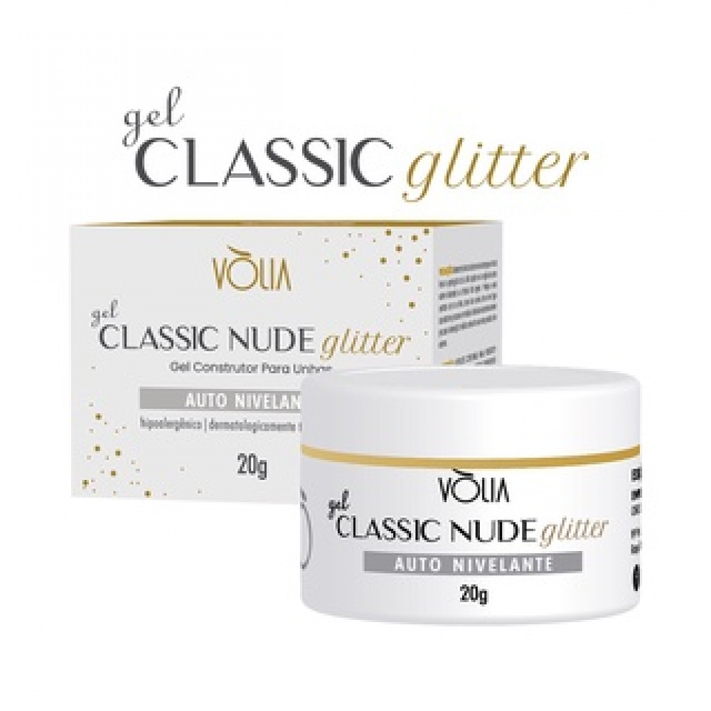 Gel Classic Nude Glitter Vòlia Lançamento Loja Nailss