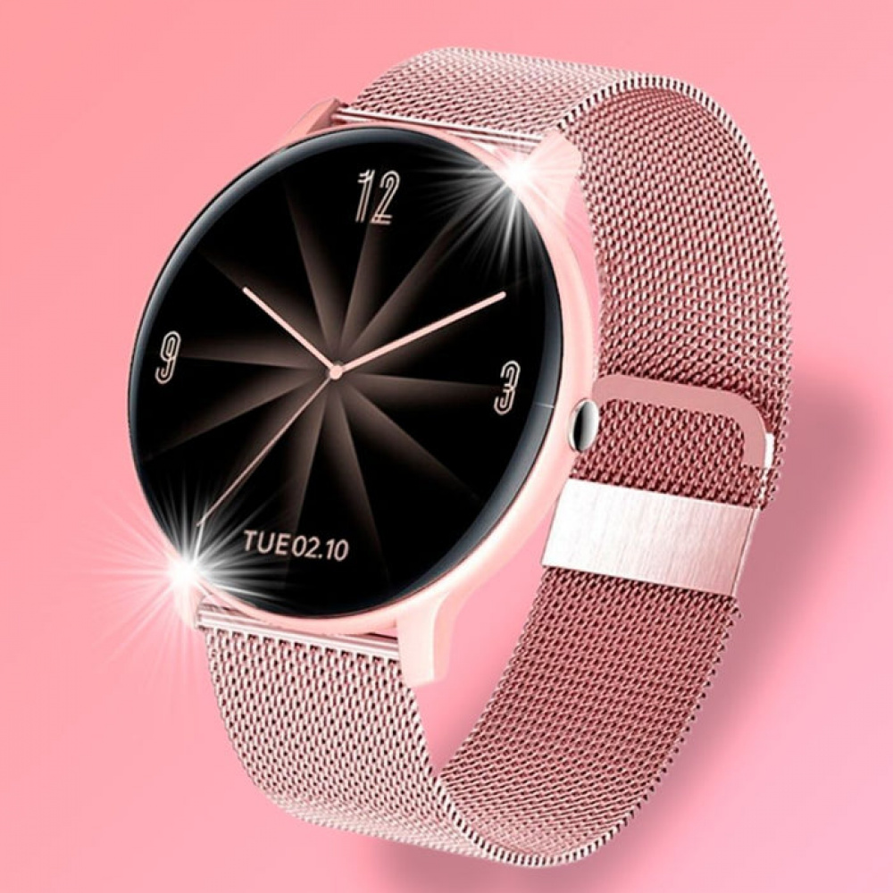 Montre Connectée SmartWatch Luxo Santé Fitness Noir, Podomètre Et Cardiaque