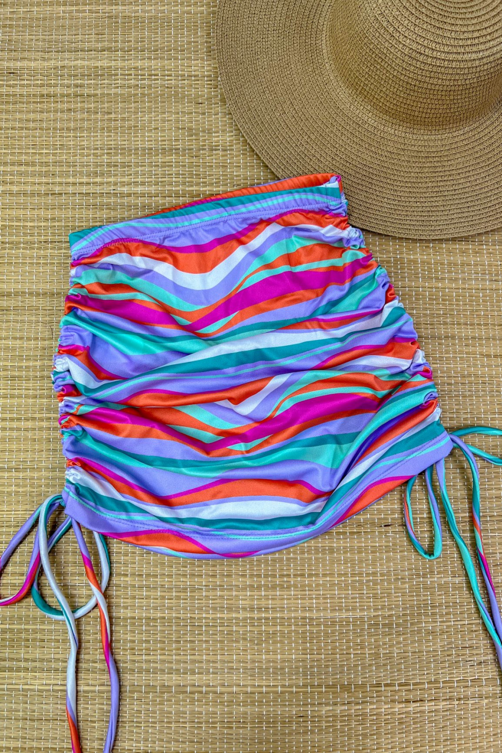 Saia de outlet listras coloridas