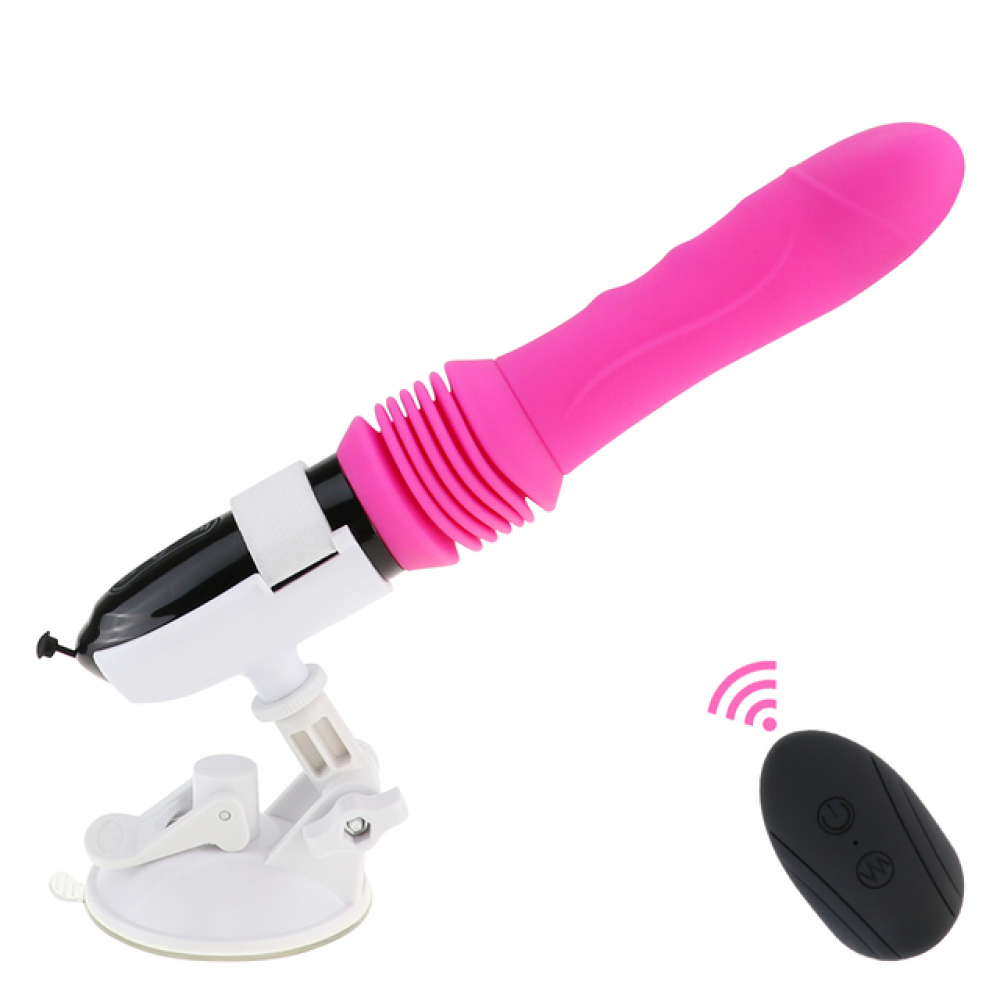 Vibrador Vai e Vem com Controle Remoto com Ventosa Telescópio - Lovedrop