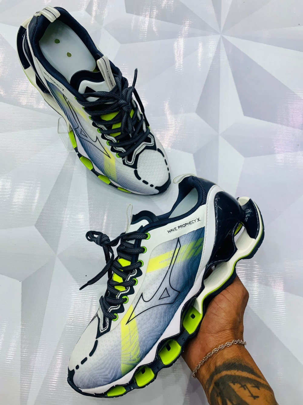 Mizuno fashion pro 5 cinza e verde