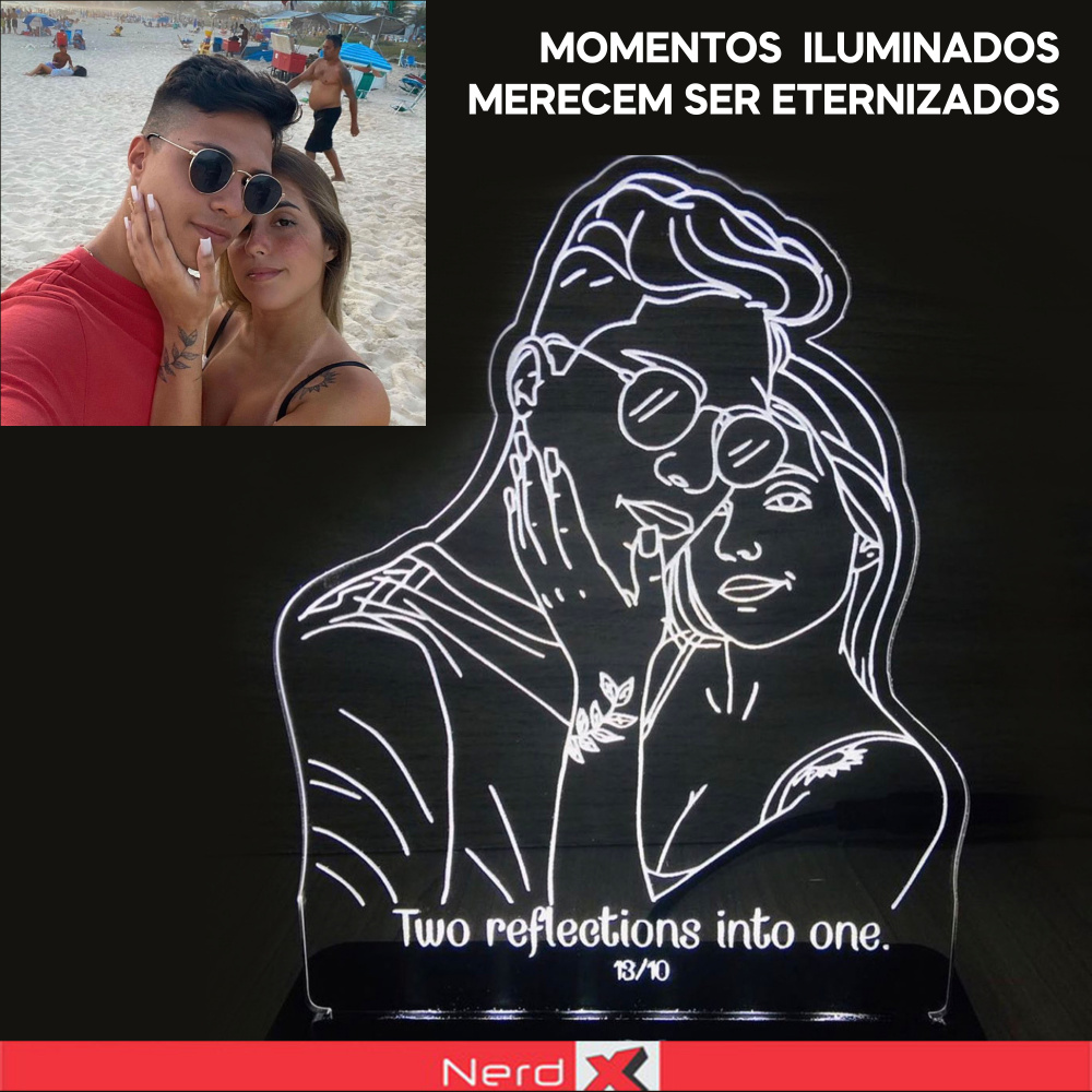 Lumifoto Luminária LED Personalizada com a sua foto Luminarias