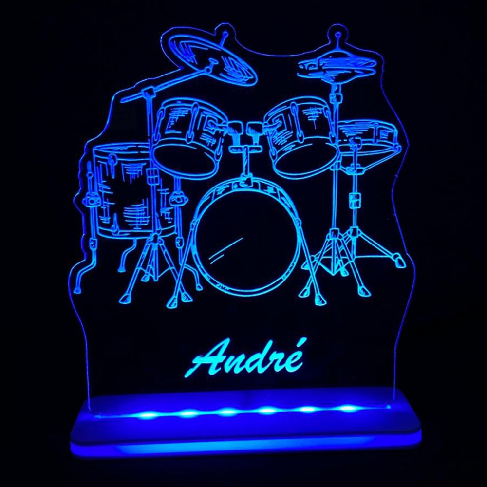 Luminária Bateria Instrumento Musical Luminarias Personalizadas